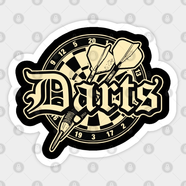 Darts Just The Tip Arrow Pub Team Crew Cup Gift Sticker by MrTeee